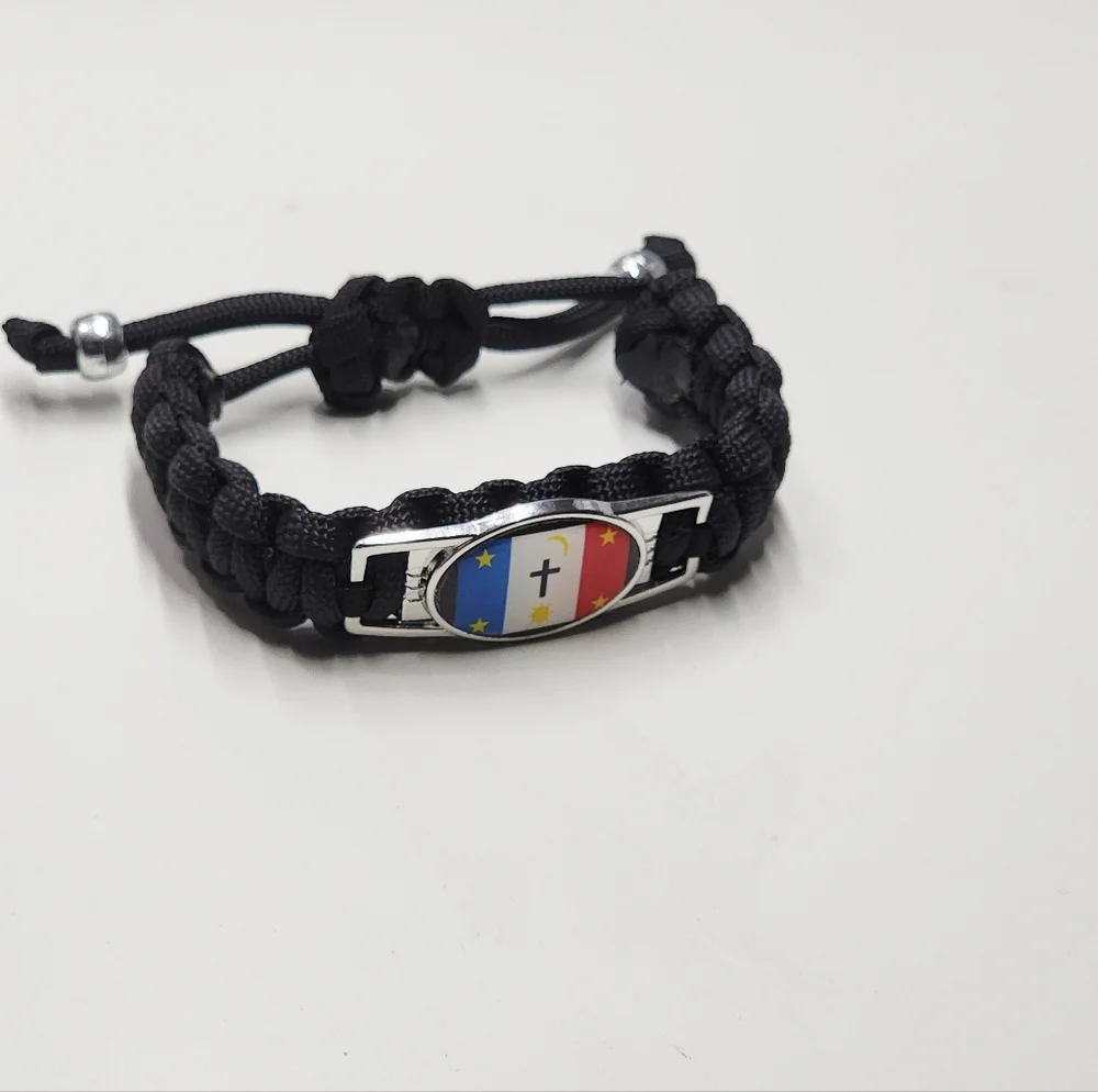 Pascua Yaqui Tribe Flag Adjustable Charm Bracelet Native American Heritage - Picture 3 of 4